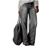Pantalones anchos para mujer – Corte holgado – Largo hasta el tobillo – Tejido transpirable estructurado