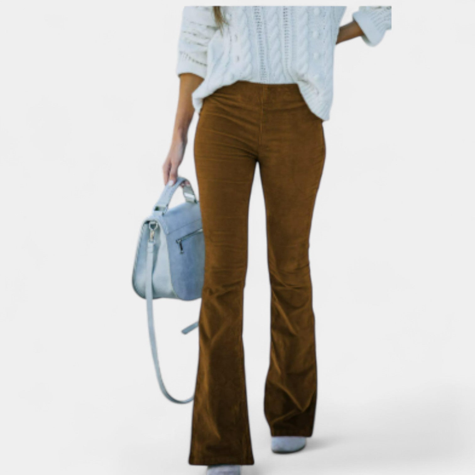 Renata – Pantalones de terciopelo con piernas anchas