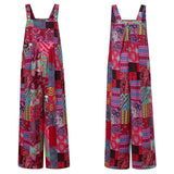 Mono de mujer - Suelto y fluido - Patchwork bohemio - Sin mangas con bolsillos