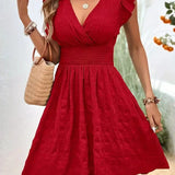 Heidi - Magnífico vestido clásico plisado con escote bajo