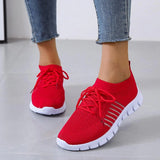 Zapatillas deportivas para mujer - Tejido de punto transpirable - Ligeras y cómodas - Suela acolchada