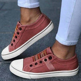 Zapatillas sin cordones para mujer - Cómodas - Lona transpirable - Suela de goma
