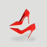 Zapatos de tacón de aguja para mujer, punta puntiaguda, elegante estampado de serpiente
