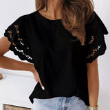 Blusa de mujer - Tejido suave - Cuello redondo elegante - Ajuste cómodo