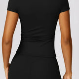 Conjunto deportivo para mujer: leggings de cintura alta y top ajustado, transpirable y elástico.