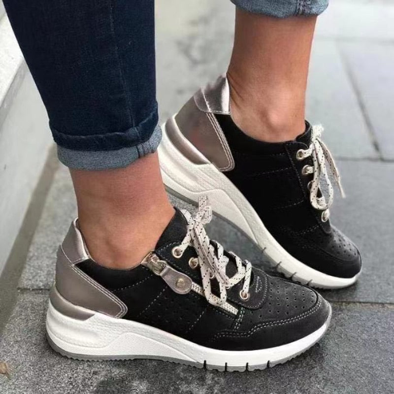 Zapatos para caminar para mujer – Soporte ortopédico – Suela acolchada – Tejido transpirable