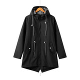 Gabardina de mujer – Impermeable ligero – Corte holgado – Capucha ajustable