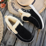Botines de mujer – Forro de piel sintética – Textura de fieltro – Corte casual