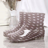 Botas impermeables de media caña para mujer – Fáciles de poner – Elegante estampado floral