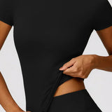 Conjunto deportivo para mujer: leggings de cintura alta y top ajustado, transpirable y elástico.