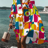 Fina - Vestido holgado y colorido con estampados veraniegos
