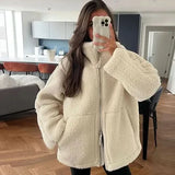 Chaqueta de cuello alto para mujer clásica, cómoda y versátil.
