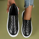 Zapatillas de plataforma para mujer - Textura acolchada - Fáciles de poner - Look casual moderno