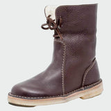 Botas de cuero impermeables con forro de lana