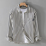 Blusa de mujer – Corte holgado – Rayas verticales – Tejido transpirable – Mangas largas