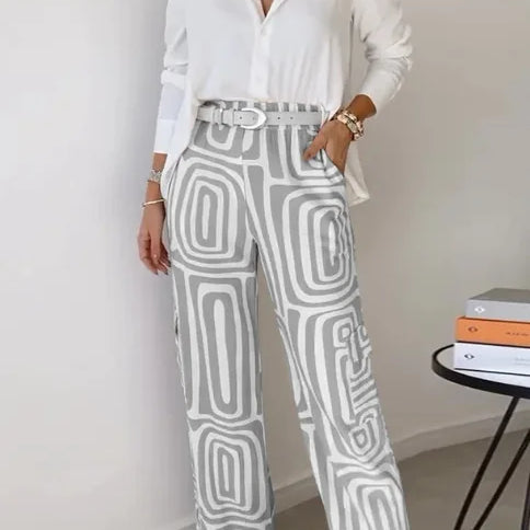 Blusa de mujer – Corte holgado – Tejido transpirable – Mangas largas – Largo hasta la cadera
