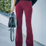 Pantalón acampanado de mujer – Cintura alta – Corte entallado – Tejido elástico transpirable