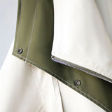 Chaqueta bicolor elegante, oversize y funcional para mujer