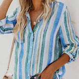 Camisa de mujer - Algodón transpirable - Corte clásico - Estampado elegante y colorido