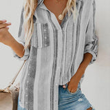 Camisa de mujer - Algodón transpirable - Corte clásico - Estampado elegante y colorido