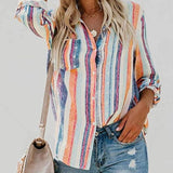 Camisa de mujer - Algodón transpirable - Corte clásico - Estampado elegante y colorido