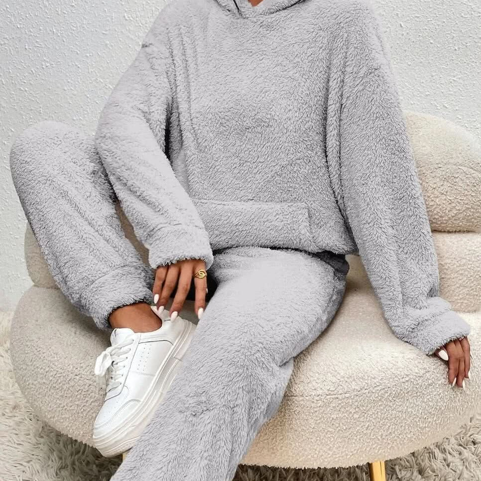 Conjunto de ropa de estar por casa para mujer - Tejido suave y cálido - Comodidad óptima - Estilo elegante e informal