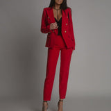 Traje Blazer para Mujer – Corte a Medida – Tejido de Lujo – Elegante Estilo Cruzado