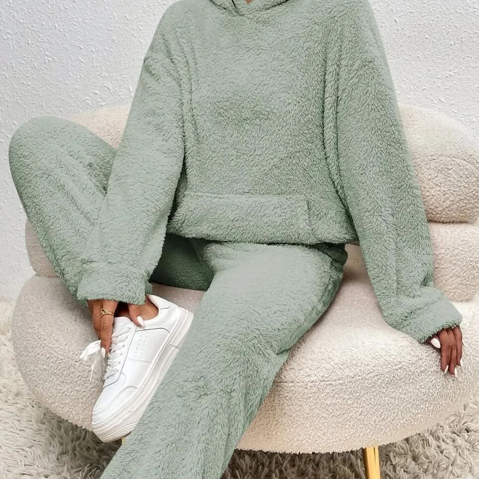 Conjunto de ropa de estar por casa para mujer - Tejido suave y cálido - Comodidad óptima - Estilo elegante e informal