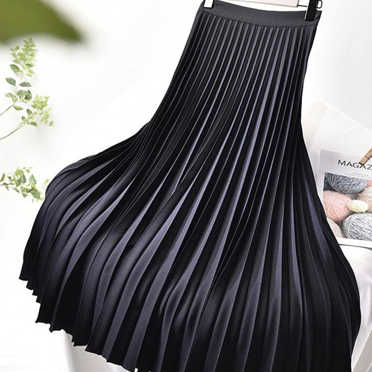 EMILIA – Elegante falda plisada de cintura alta para mujer