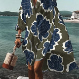 Fina - Vestido holgado y colorido con estampados veraniegos