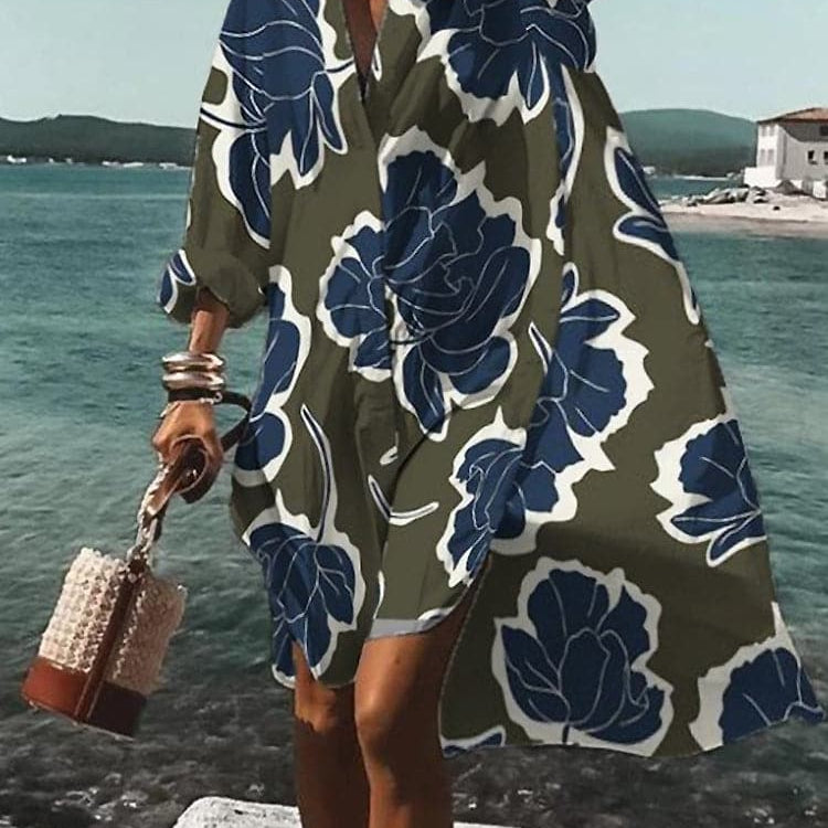 Fina - Vestido holgado y colorido con estampados veraniegos