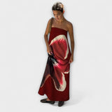 Šik off-shoulder bezramenné maxi šaty