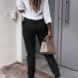 Pantalones deportivos para mujer - Ajustados - Pierna elástica - Estilo casual y elegante
