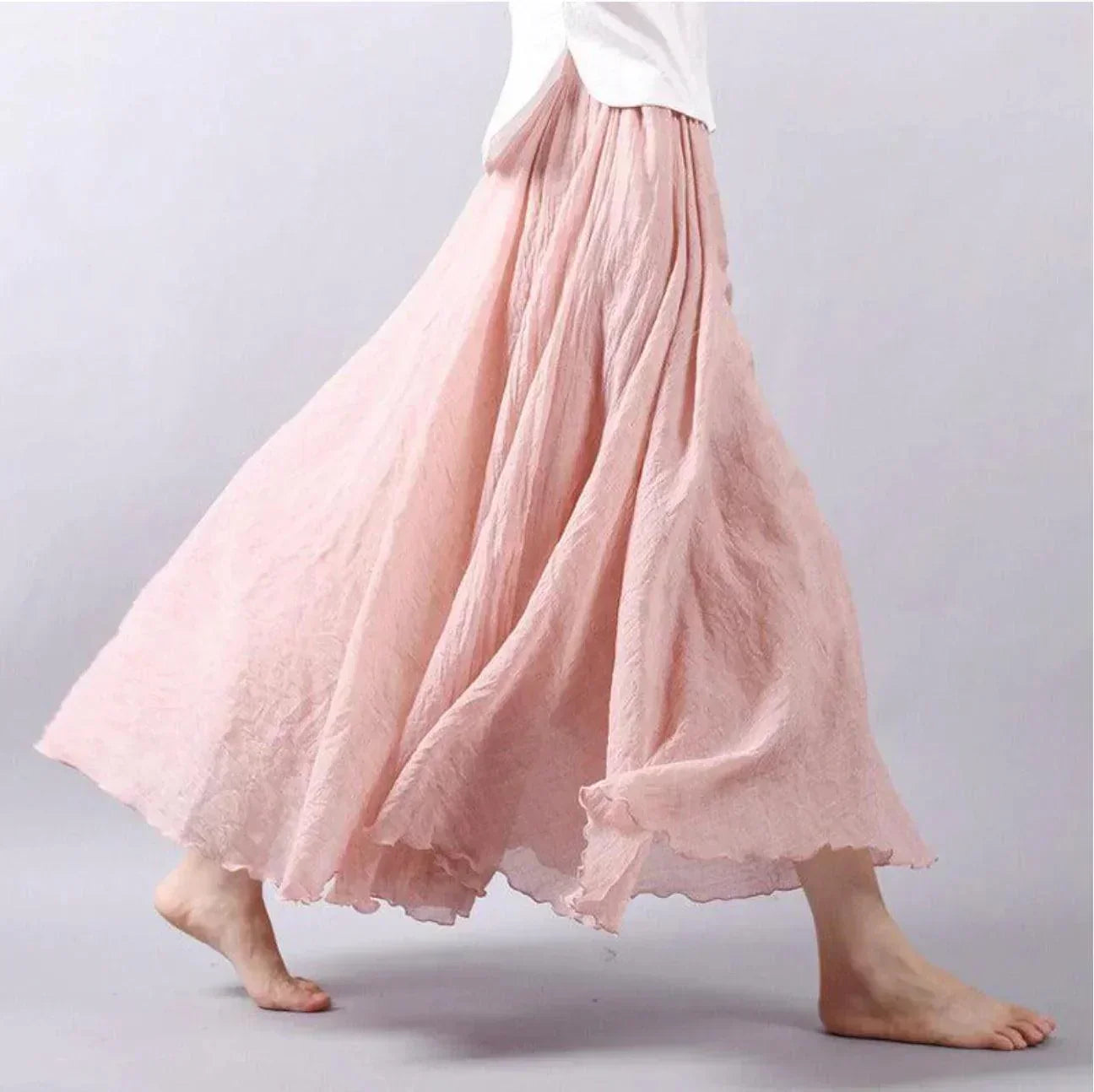 Falda larga elegante Brielle: diseño fluido y cómodo.