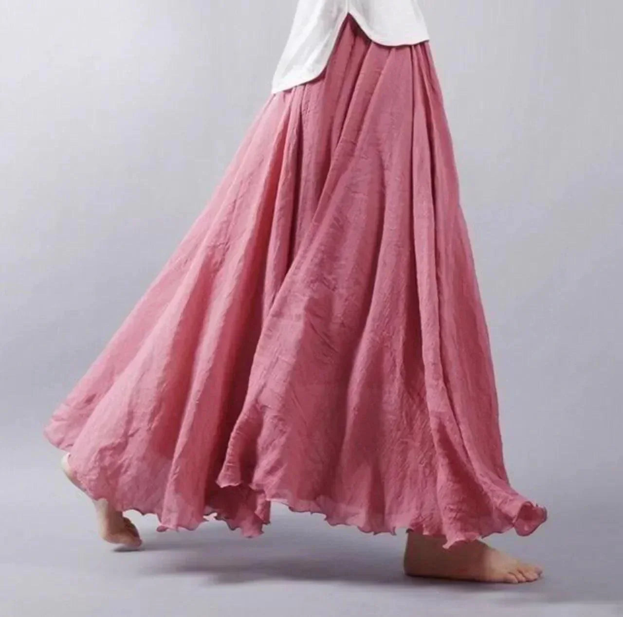 Falda larga elegante Brielle: diseño fluido y cómodo.