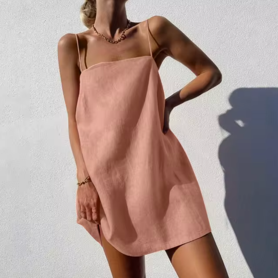 Vestido informal para mujer – Corte holgado – Tirantes finos – Tejido ligero y transpirable