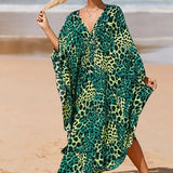 Túnica de playa para mujer – Corte holgado – Tejido ligero – Elegante escote en V