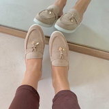 Mocasines de mujer – Zapatos sin cordones – Suela cómoda – Elegante lazo decorativo