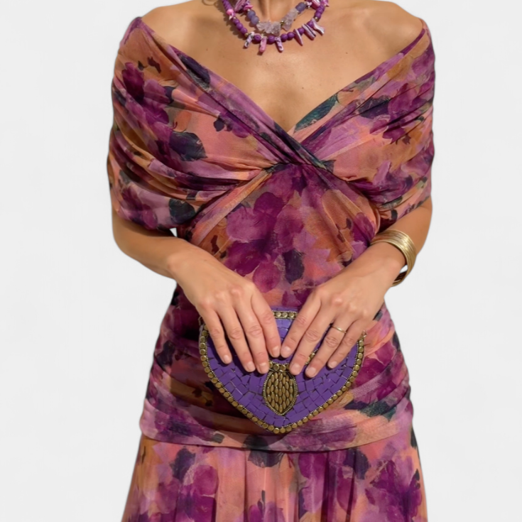 Eryzziah – Vestido elegante con estampado floral