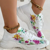 Zapatillas deportivas para mujer – Comodidad transpirable – Malla de punto – Suela gruesa – Fáciles de poner