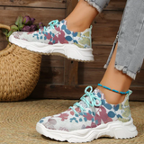 Zapatillas deportivas para mujer – Comodidad transpirable – Malla de punto – Suela gruesa – Fáciles de poner