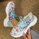 Zapatillas deportivas para mujer – Comodidad transpirable – Malla de punto – Suela gruesa – Fáciles de poner