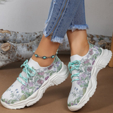 Zapatillas deportivas para mujer – Comodidad transpirable – Malla de punto – Suela gruesa – Fáciles de poner