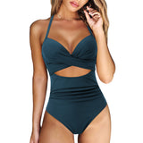Traje de baño de una pieza para mujer – Espalda abierta – Cintura recortada – Sujeción de busto – Corte ajustado