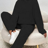 Conjunto de ropa de estar por casa para mujer - Tejido suave y cálido - Comodidad óptima - Estilo elegante e informal