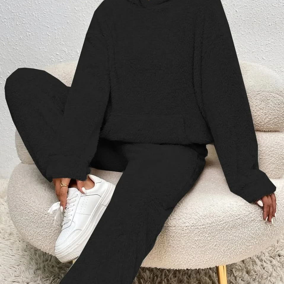 Conjunto de ropa de estar por casa para mujer - Tejido suave y cálido - Comodidad óptima - Estilo elegante e informal