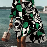 Fina - Vestido holgado y colorido con estampados veraniegos