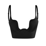 Sujetador halter para mujer – Corte largo invisible – Tirantes ajustables – Soporte con aros
