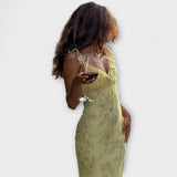 Patrón floral criptográfico Maxi vestido