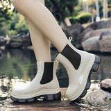 Botas cortas de mujer – Impermeables – Fáciles de poner – Suela antideslizante